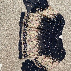 Black see through blouse